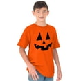 thumbnail image 1 of Cute Jack O' Lantern Pumpkin Face Crewneck T Shirts Boy Girl Teen Brisco Brands L, 1 of 6