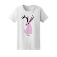 thumbnail image 1 of Cute Jackalope Rabbit Deer Horns T-Shirt Women -Image by Shutterstock, Female XX-Large, 1 of 2