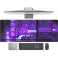thumbnail image 1 of Cute Japanese Anime Gaming XL Mouse Pad Cool Purple Japan City Mousepad Computer Desk Mat Laptop Keyboard Pads for Desk Mouse Mat, Large Desktop Protector for Women Office Desk Mats 31.5x11.8 in, 1 of 6