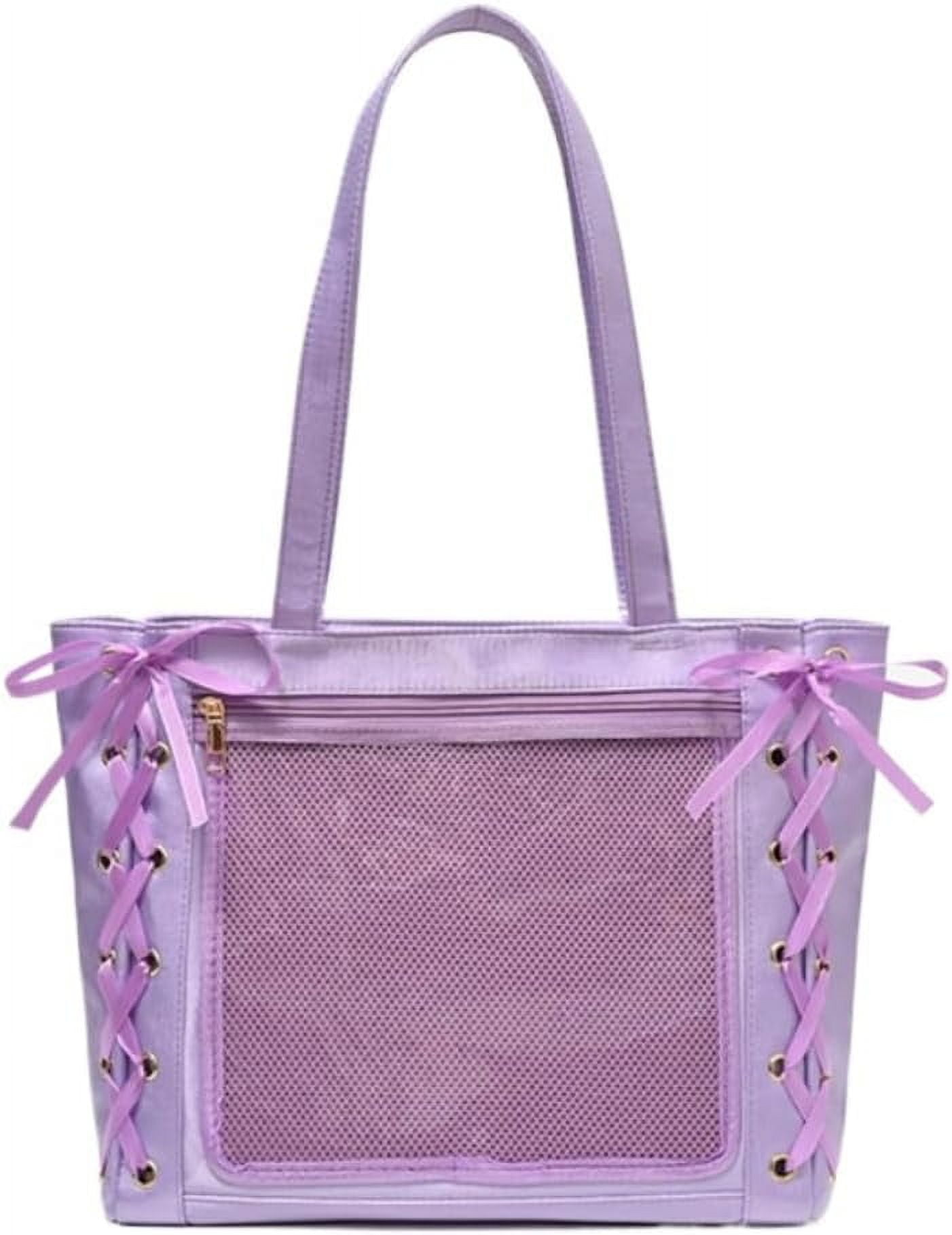 JUYGO Cute Japanese Ribbon Ita Bag Tote Crossbody Bag Messenger Bag for Women JK Aesthetic Bag Y2K Purse