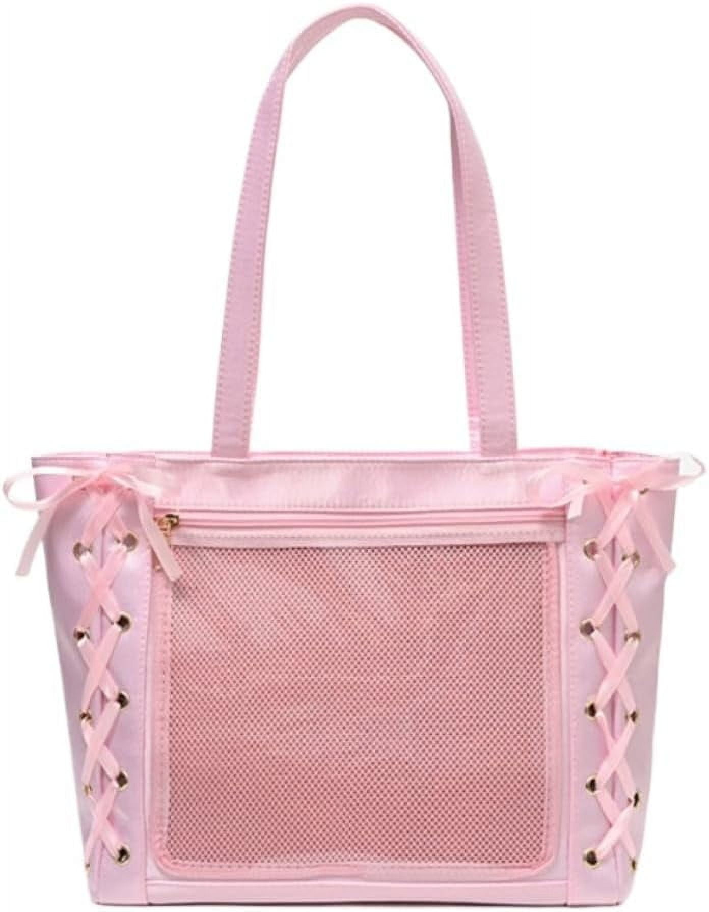 JUYGO Cute Japanese Ribbon Ita Bag Tote Crossbody Bag Messenger Bag for Women JK Aesthetic Bag Y2K Purse