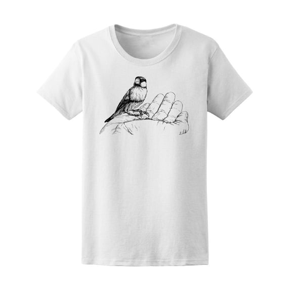Cute Java Sparrow Sketch Tee Women's -Image by Shutterstock