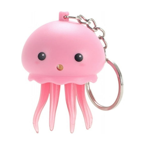 Cute Jellyfish Keychain Pendant Cute Anime Figurine Gift for Kids Adults Glowing and Sound Effects Octopus Toy Keychain