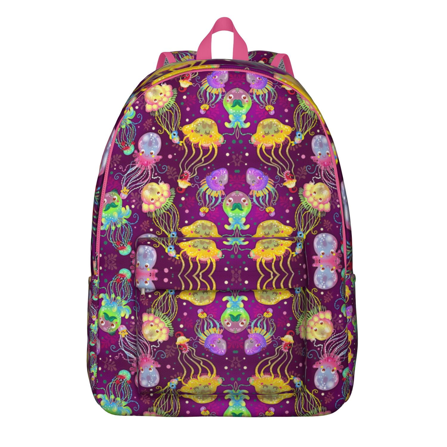 Cute Jellyfish School Backpack with Tropical Ocean Creatures ...