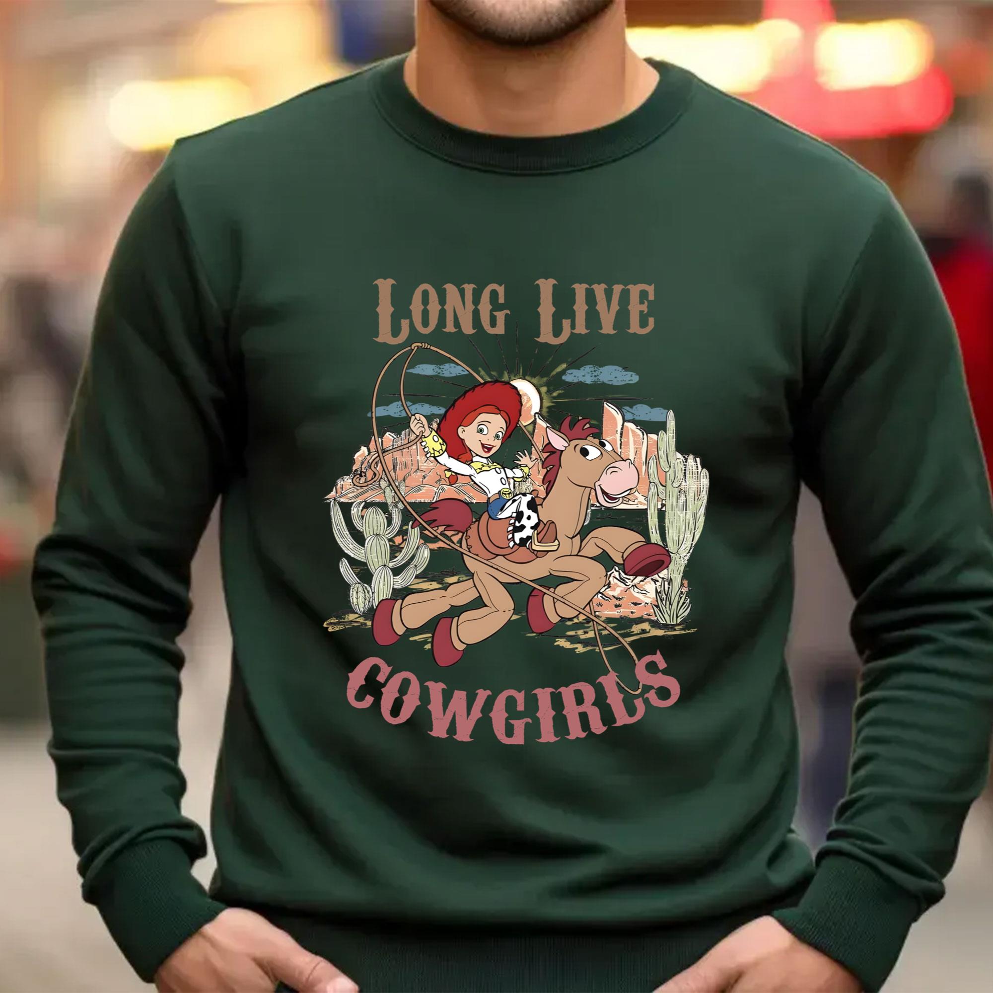 Cute Jessie and Bullseye Long Live Cowgirls Retro Tshirt, Disney Pixar