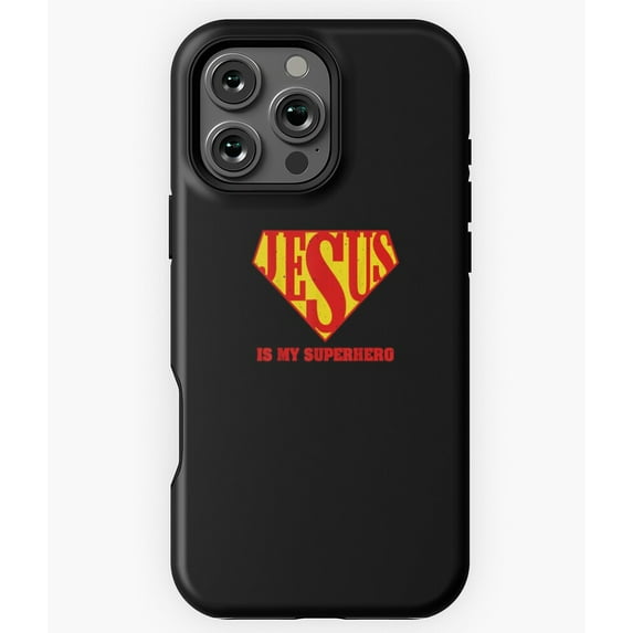 Cute Jesus Superhero Faith Design Phone Case for iPhone 16 15 14 13 12 11 Pro Max