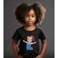 thumbnail image 1 of Cute Jumping Ms Rachel Anime Style Funny Youth Toddler T-Shirt,Navy color,size YS, 1 of 5