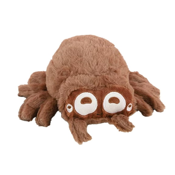 Cute Jumping Spider Plush Soft Tarantula Stuffed Animal With Big Eyes For Birthday Gifting & Home Decor(Brown-6.7In)#4629