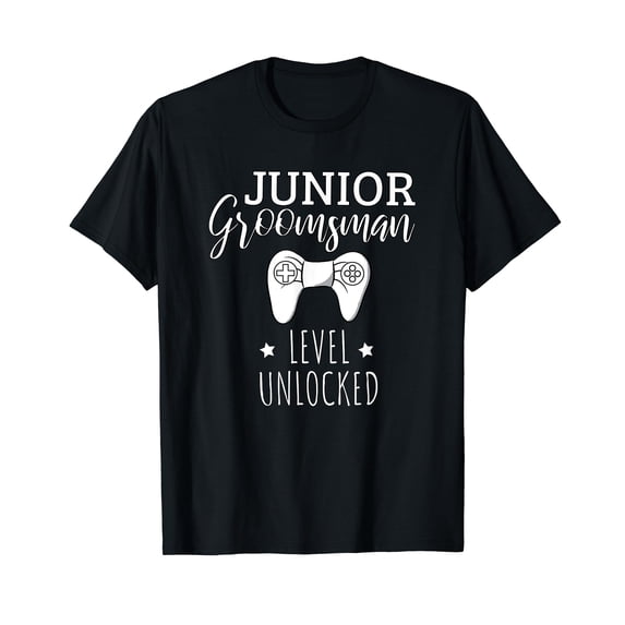 Cute Junior Groomsman Gaming Wedding Party Jr Boys Gift T-Shirt