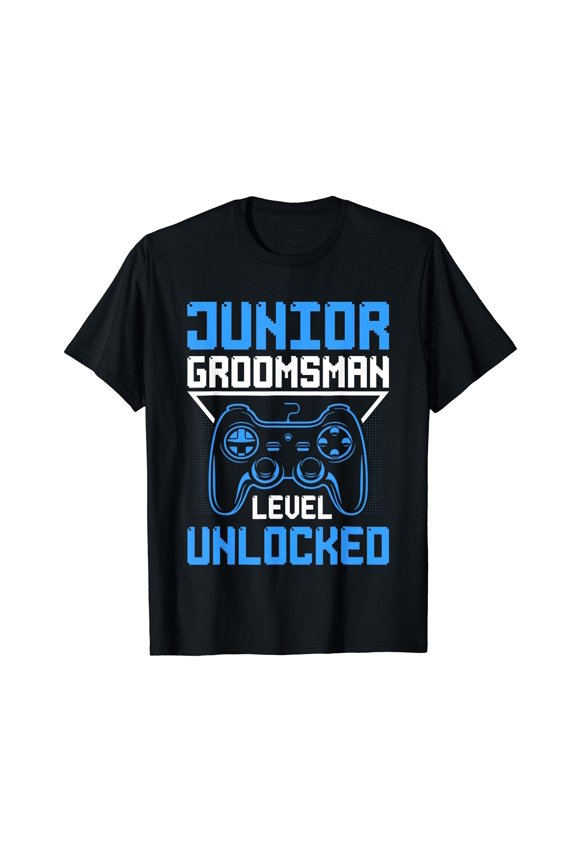 Cute Junior Groomsman Gaming Wedding Party Jr Boys Gift T-Shirt
