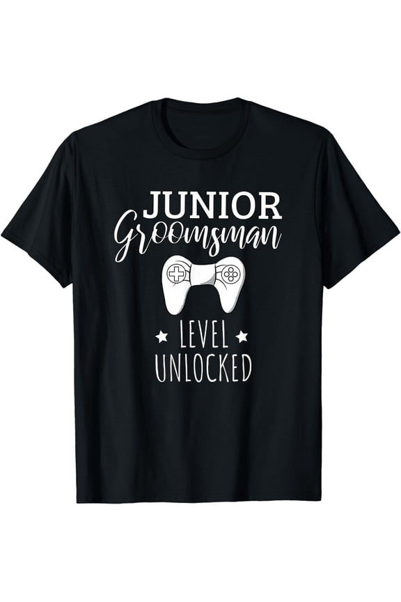 Cute Junior Groomsman Gaming Wedding Party Jr Boys Gift T-Shirt