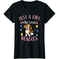 thumbnail image 1 of Cute Just a Girl Who Loves Beagles T-Shirt, 1 of 4
