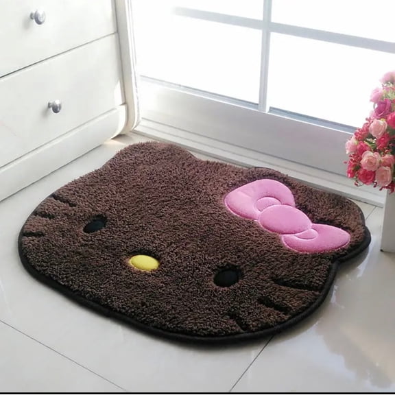 Cute KT Cat Bathroom Carpet Water Absorbing Mat Anti Slip Doormat Floor Mat Home Decoration