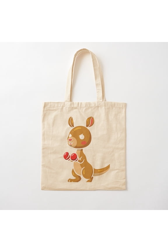 Cute Kangaroo Boxes Kangaroos Canvas Tote Bags, Reusable Shopping Bag