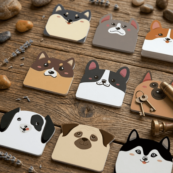Cute Kawaii Animal Sticky Notes Fun Memo Pad Adhesive Veterinary Tab Office