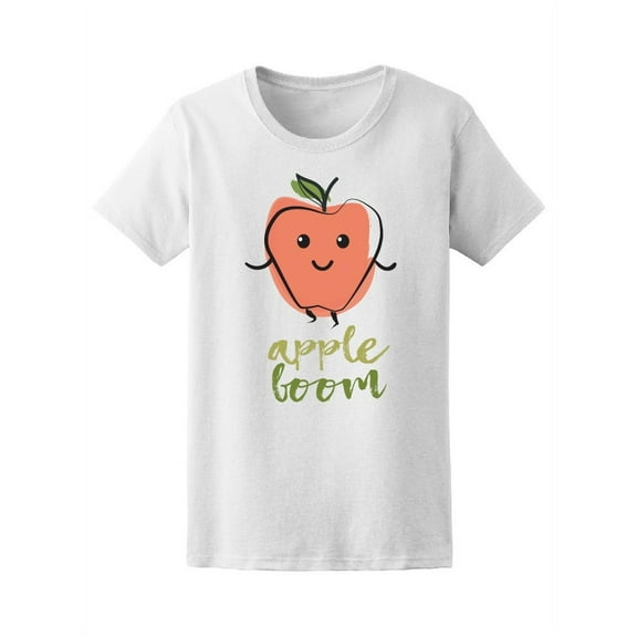 Cute Kawaii Apple Boom T-Shirt Women -Image by Shutterstock, Female Small