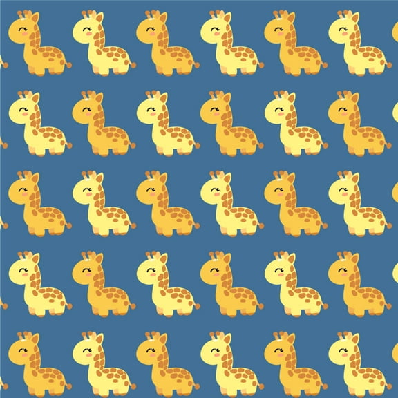 Cute Kawaii Baby Giraffes Pattern Premium Roll Gift Wrap Wrapping Paper