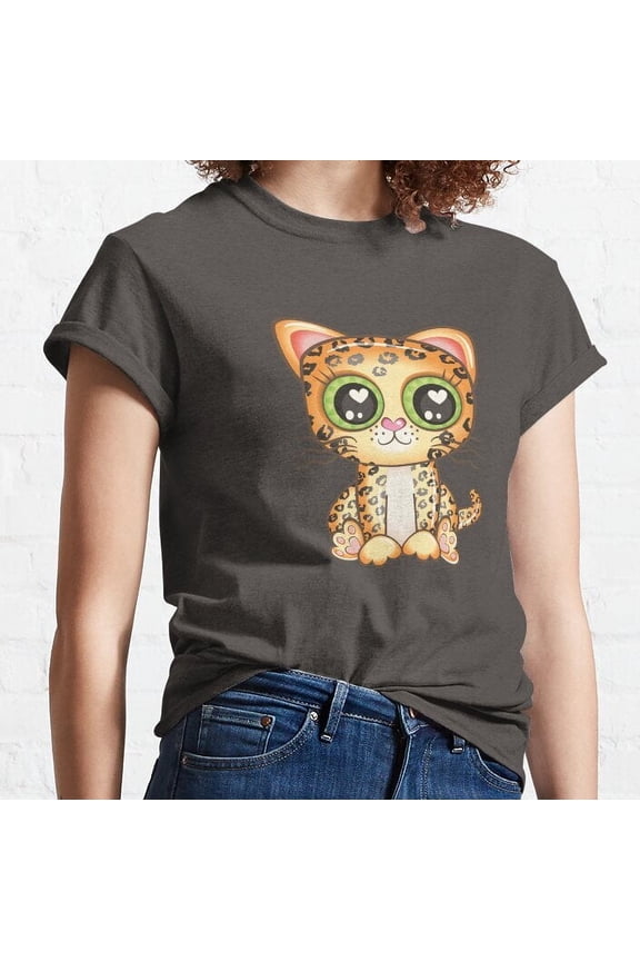 Cute Kawaii Baby Leopard Classic Gildan T-Shirt