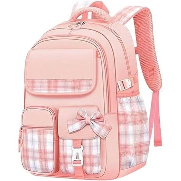 Cute Kawaii Backpack for Girls - Anti - Theft, Multiple Pockets School Book Bags for School Students Pink Large
