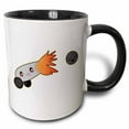 thumbnail image 1 of 3drose, Cute Kawaii Cannon and Cannonball, 11oz Two-tone Black Mug, 1 of 6