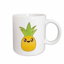 3drose, Cute Kawaii Cartoon Fruit Pineapple, 11oz Mug
