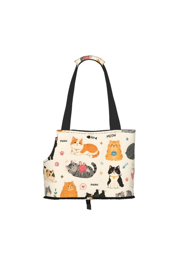 Cute Kawaii Cat Pet Tote Bag Lightweight Shoulder Bag for Shopping and Travel