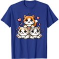 thumbnail image 1 of Cute Kawaii Cats Neko Funny Kitten Cat Lover Gift Unisex T-Shirt for Men Women Kids Toddler,Royal Blue Color,Size 3XL, 1 of 5