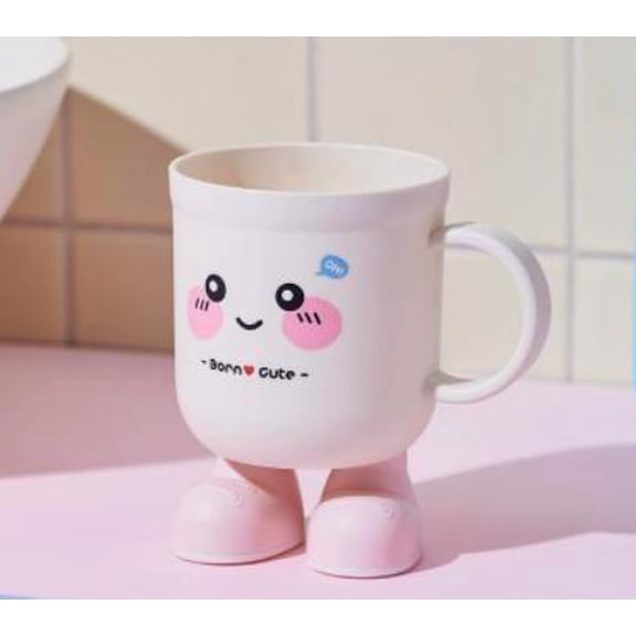 Cute Kawaii Ceramic Coffee Mug, 10 oz Hand-made Aesthetic 3D Cartoon Tea Cup,Unique Novelty Birthday Gifts for Women, Teen Girls, Anime Lovers(Heart)