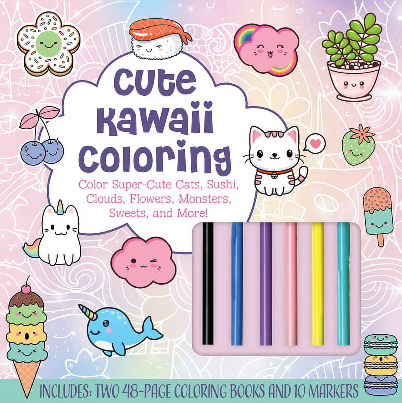 Kawaii, Manga and Anime Coloring Books for Adults, Teens and Tweens Ser.:  Kawaii Sweets and Treats : A Super Cute Coloring Book by Mindful Coloring  Books (2016, Trade Paperback) for sale online
