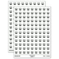 thumbnail image 1 of Cute Kawaii Computer Face Emoticon 200+ Round Stickers - White - Matte Finish - 0.50" Size, 1 of 3
