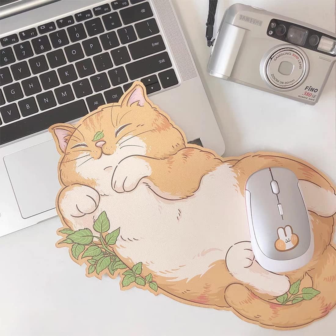 Cute Kawaii Desk Mat Sleeping Cat Mouse Pad Adorable Gaming Mousepad