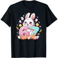 thumbnail image 1 of Cute Kawaii Easter Bunny Donut 67 Unisex Short Sleeve Graphic T-Shirt, 1 of 6