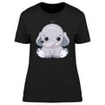 thumbnail image 1 of Cute Kawaii Elephant Cartoon T-Shirt Women -Image by Shutterstock, Female Small, 1 of 2