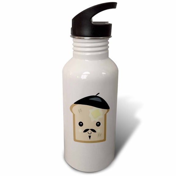 Cute Kawaii French Toast 21 oz Sports Water Bottle wb-102697-1