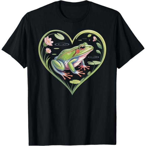 Cute Kawaii Frog Heart T-Shirt - Walmart.com