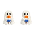 thumbnail image 1 of Cute Kawaii Ghost Statue, 2 Inch ABS Spooky Summerween & Summer Halloween Figurine, Indoor Outdoor Hawaii Beach Pool Tabletop Home Decor & Holiday Gift, 1 of 7