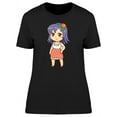 thumbnail image 1 of Cute Kawaii Girl Fashion Cartoon T-Shirt Women -Image by Shutterstock, Female XX-Large, 1 of 2