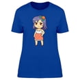 thumbnail image 1 of Cute Kawaii Girl Fashion Cartoon T-Shirt Women -Image by Shutterstock, Female XX-Large, 1 of 2