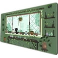 thumbnail image 1 of Cute Kawaii Green Plant Desk Mat Anime Aesthetic Mousepad Pixel Art XXL Large Gaming Mouse Pad Laptop Keyboard Mat Desk Pad 31.5x15.75 in, Office Home Decor Desk Mats for Women Girl Mouse Mat, 1 of 6