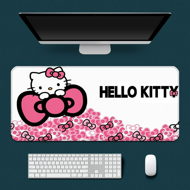 Cute Kawaii Hello Kitty Mousepad HD Printing Computer Gamers Locking