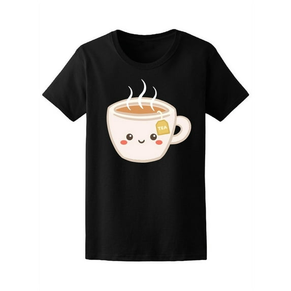 Cute Kawaii Hot Tea Cup Tee Women's -Image by Shutterstock