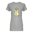 thumbnail image 1 of Cute Kawaii Husky As A Unicorn Shaped T-Shirt Women -Image by Shutterstock, Female XX-Large, 1 of 2