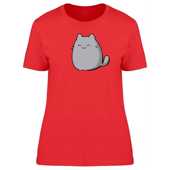Cute Kawaii Kitten Doodle T-Shirt Women -Image by Shutterstock, Female Medium