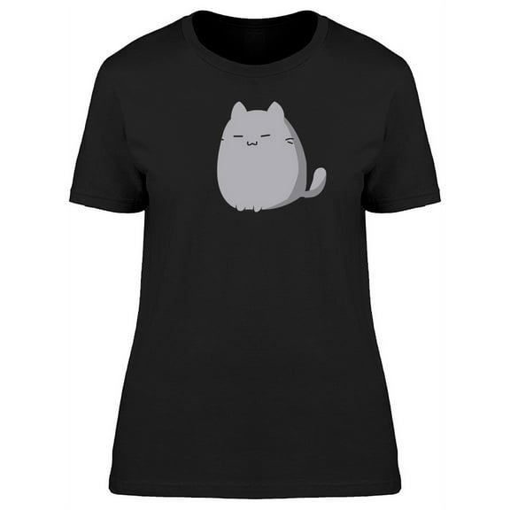 Cute Kawaii Kitten Doodle T-Shirt Women -Image by Shutterstock, Female Medium