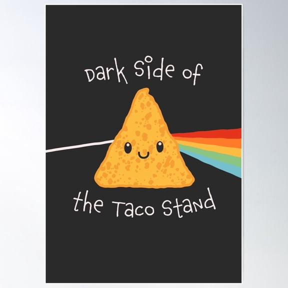 Cute Kawaii Mexican Food Cartoon Tortilla Chip Poster Wall Art, Modern Wall Decor For Living Room Bedroom, 16x24 UNFRAMED