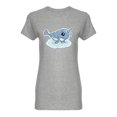 thumbnail image 1 of Cute Kawaii Narwhal Design Shaped T-Shirt Women -Image by Shutterstock, Female x-Large, 1 of 2