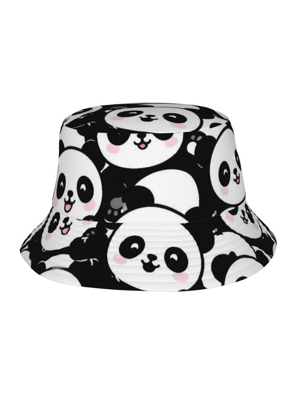 Cute Kawaii Panda Fisherman's Hat Casual and Breathable Sun Hat for Men and Women