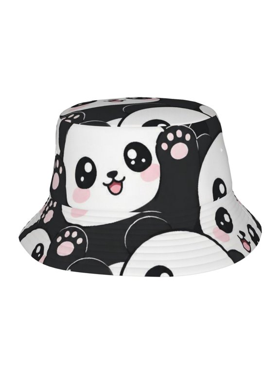 Cute Kawaii Panda Fisherman's Hat Casual and Breathable Sun Hat for Men and Women