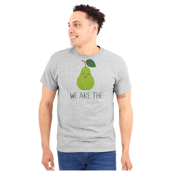 Cute Kawaii Perfect Pear Matching Set Plus Size Crewneck Graphic Tee Shirt Brisco Brands 4X