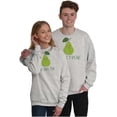 thumbnail image 1 of Cute Kawaii Perfect Pear Matching Graphic Pullover Crewneck Sweatshirt Brisco Brands L, 1 of 6